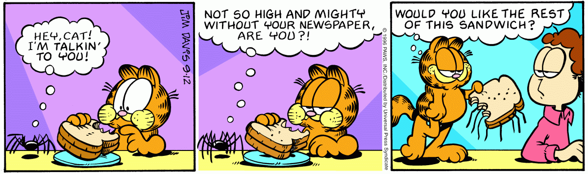 Garfield, September 12, 1996