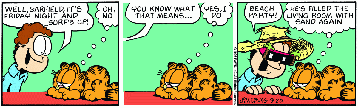 Garfield, September 20, 1996