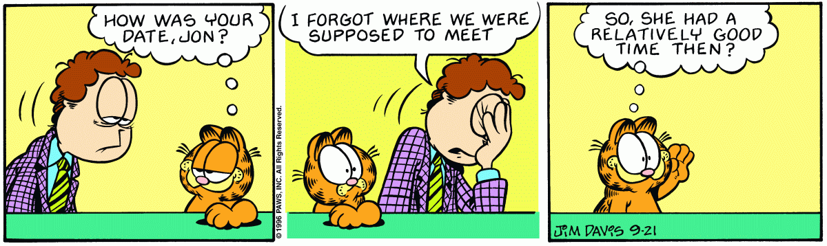 Garfield, September 21, 1996