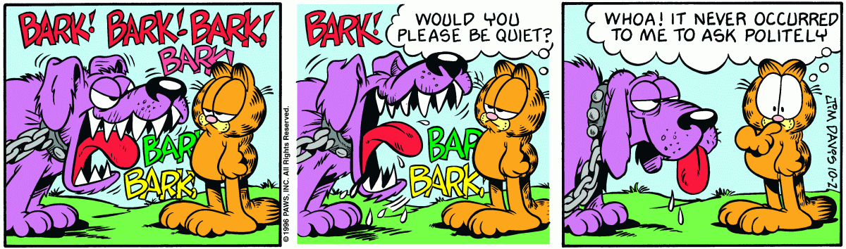 Garfield, October 2, 1996