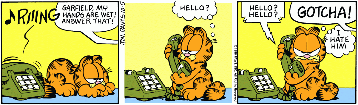 Garfield, October 5, 1996