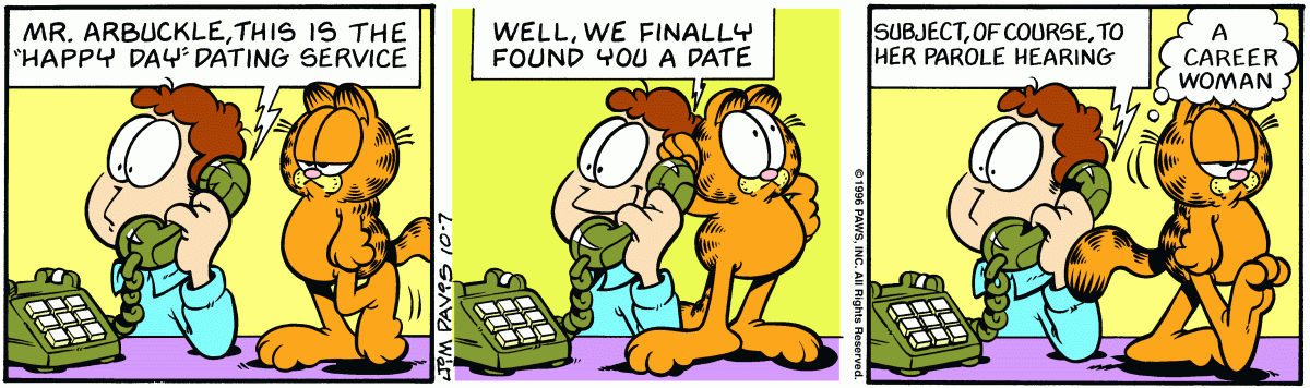 Garfield, October 7, 1996