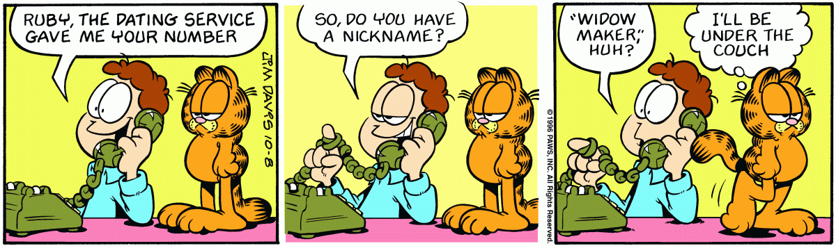 Garfield, October 8, 1996