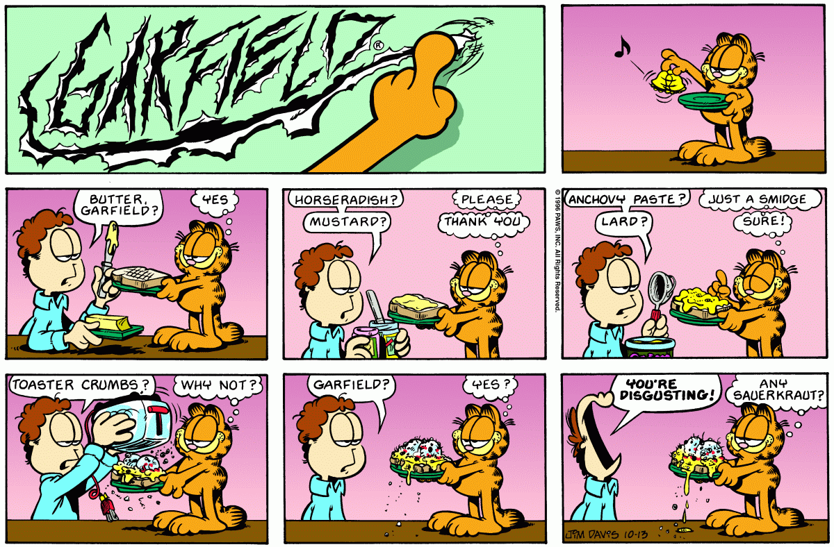 Garfield, October 13, 1996