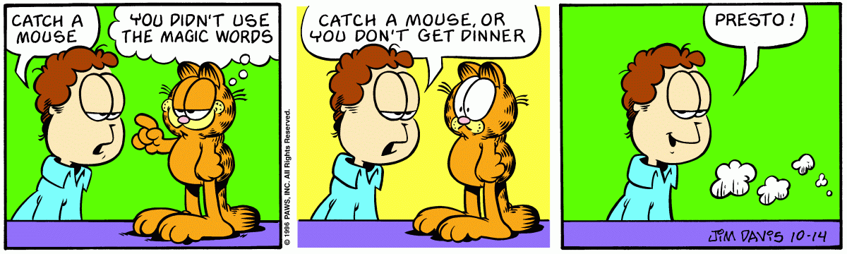 Garfield comic strip for Monday, October 14, 1996