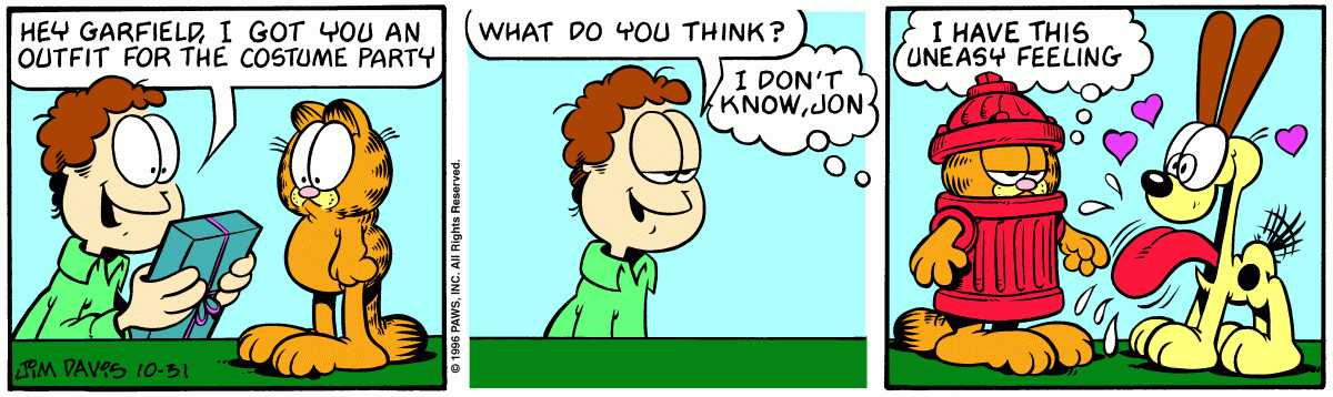 Garfield, October 31, 1996