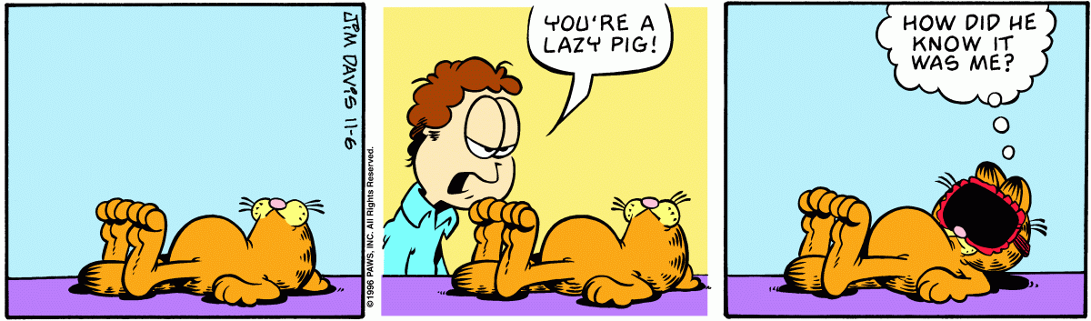 Garfield, November 6, 1996