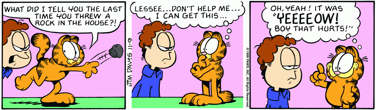 Garfield, November 9, 1996
