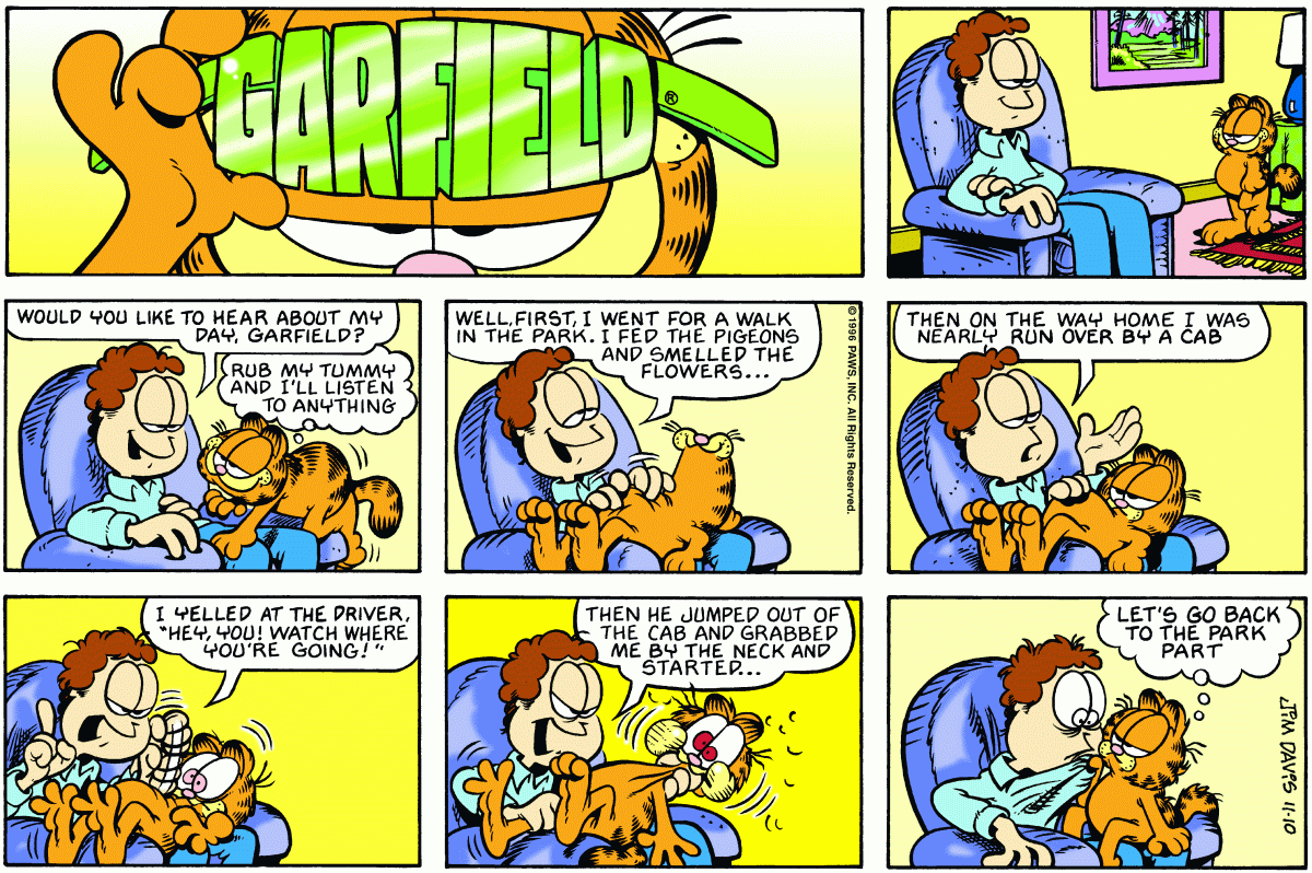 Garfield, November 10, 1996