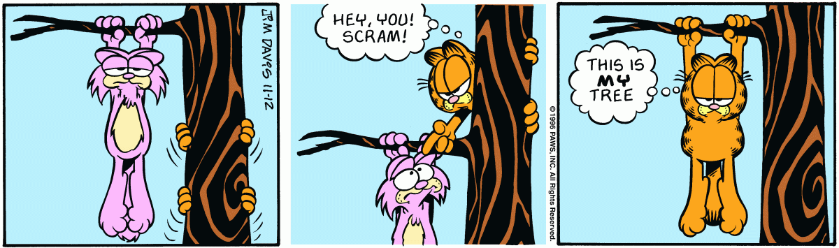 Garfield comic strip for Tuesday, November 12, 1996