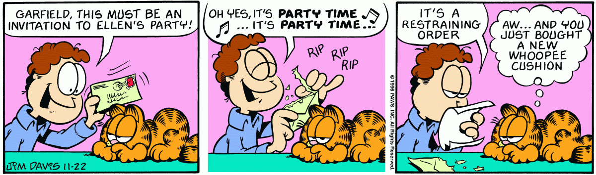 Garfield, November 22, 1996