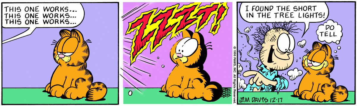 Garfield comic strip for Tuesday, December 17, 1996