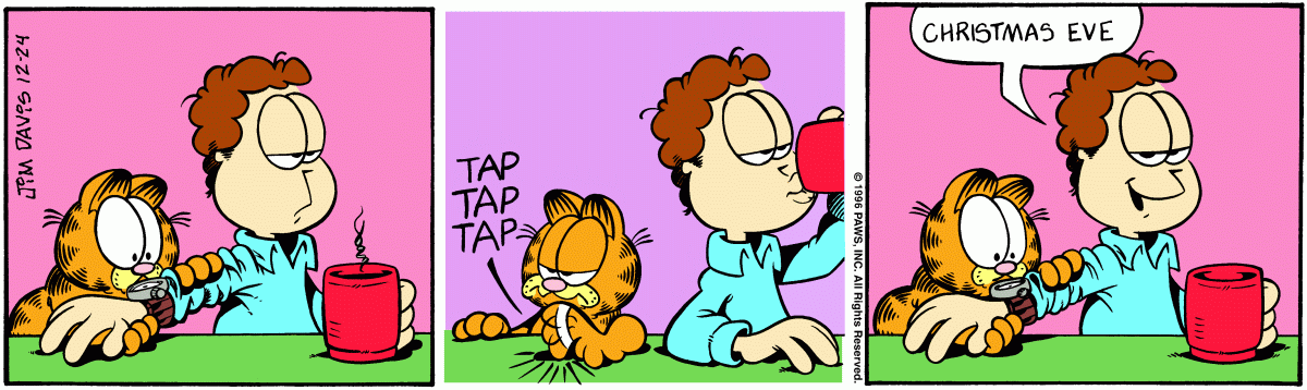 Garfield comic strip for Tuesday, December 24, 1996