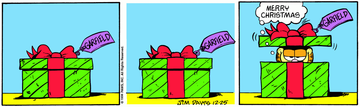 Garfield comic strip for Wednesday, December 25, 1996