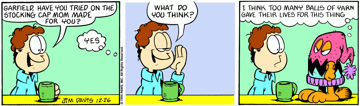 Garfield comic strip for Thursday, December 26, 1996