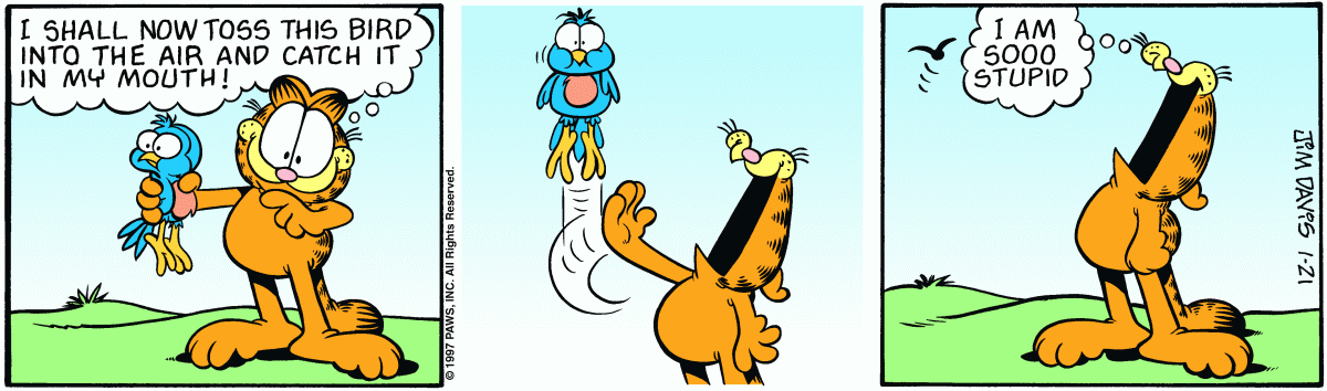 Garfield comic strip for Tuesday, January 21, 1997