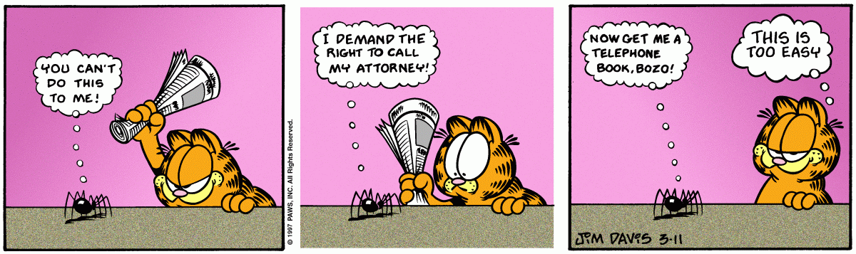 Garfield comic strip for Tuesday, March 11, 1997