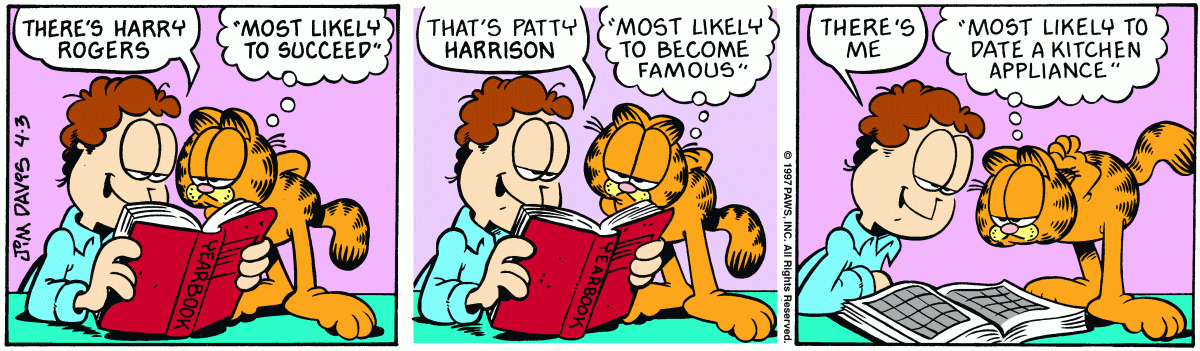 Garfield comic strip for Thursday, April 3, 1997