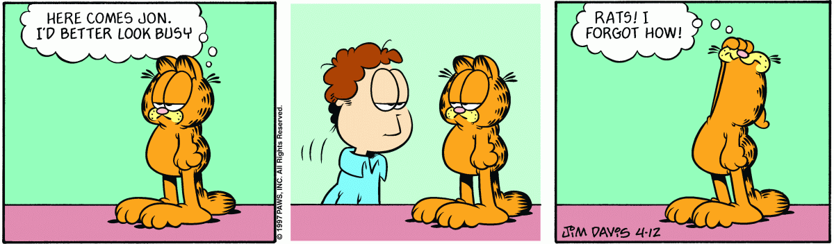 Garfield comic strip for Saturday, April 12, 1997