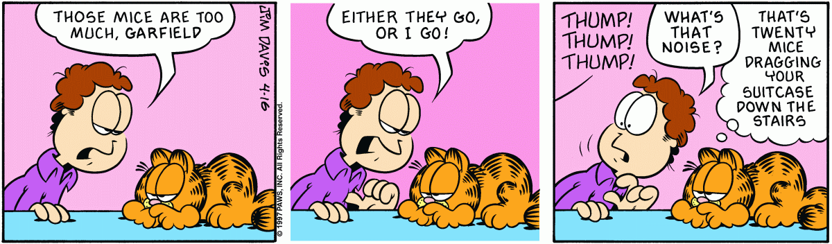 Garfield comic strip for Wednesday, April 16, 1997