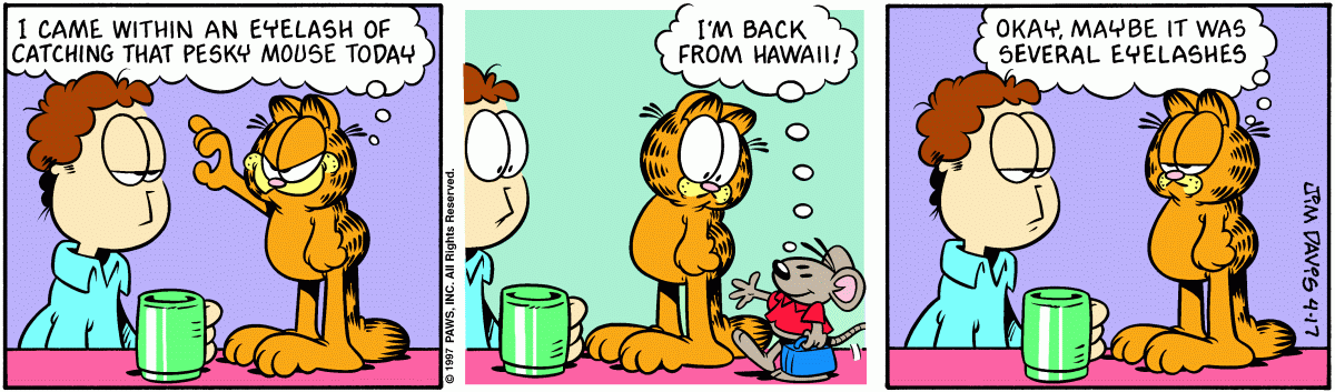 Garfield comic strip for Thursday, April 17, 1997