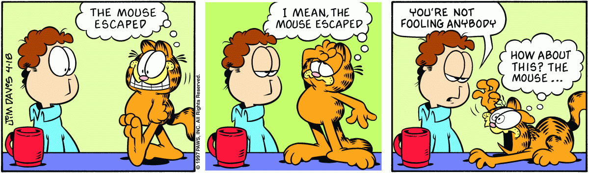Garfield comic strip for Friday, April 18, 1997