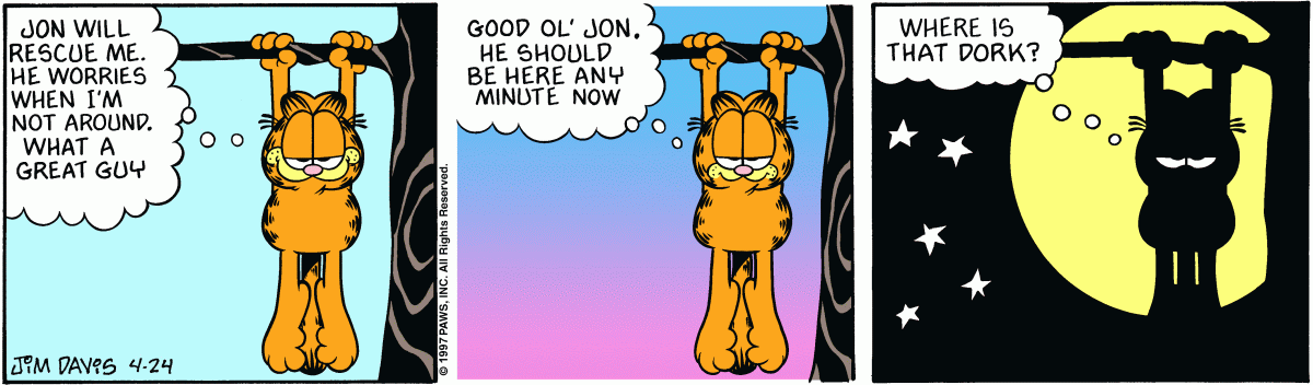 Garfield comic strip for Thursday, April 24, 1997