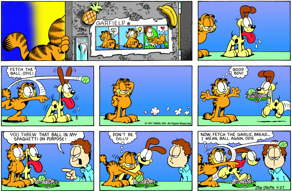 Garfield comic strip for Sunday, April 27, 1997
