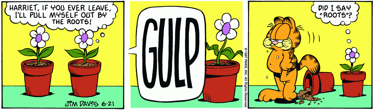 Garfield comic strip for Saturday, June 21, 1997