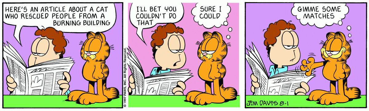 Garfield, August 1, 1997