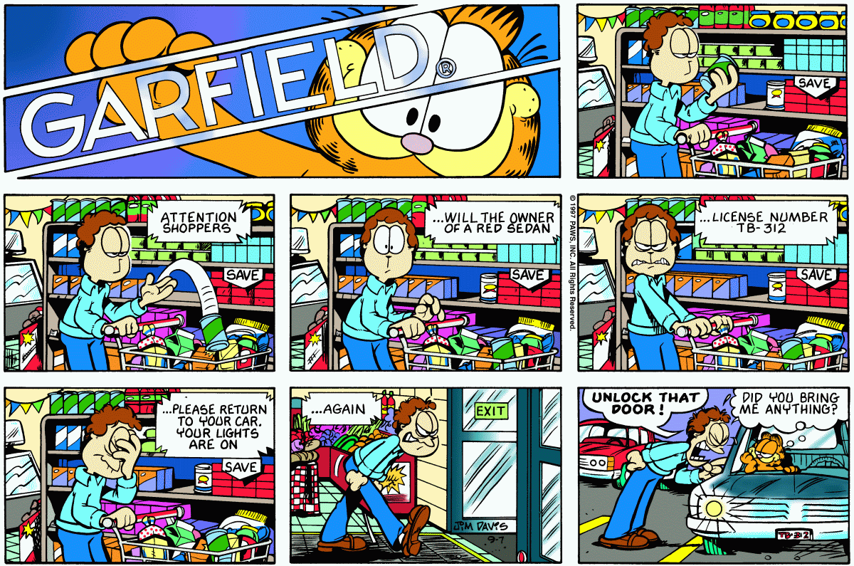 Garfield, September 7, 1997