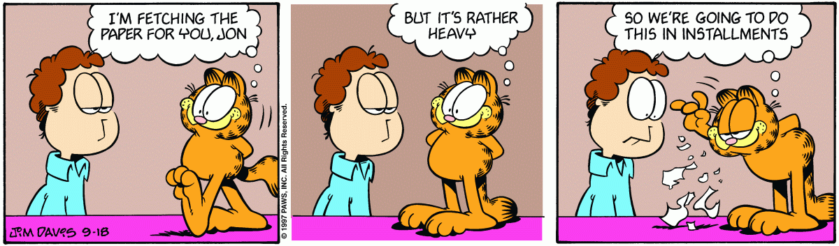 Garfield, September 18, 1997