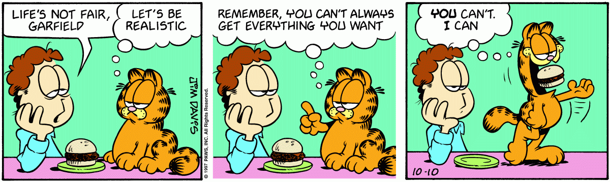 Garfield, October 10, 1997