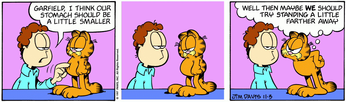 Garfield comic strip for Monday, November 3, 1997