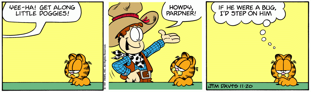Garfield comic strip for Thursday, November 20, 1997