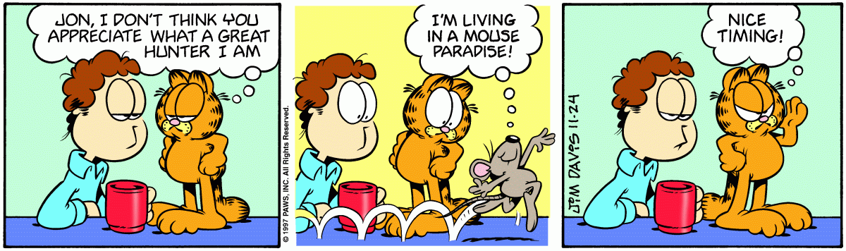 Garfield comic strip for Monday, November 24, 1997