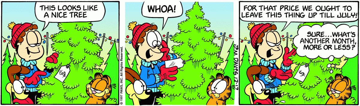 Garfield comic strip for Wednesday, December 17, 1997