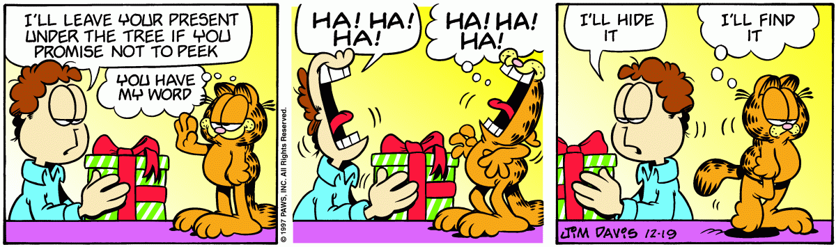 Garfield comic strip for Friday, December 19, 1997