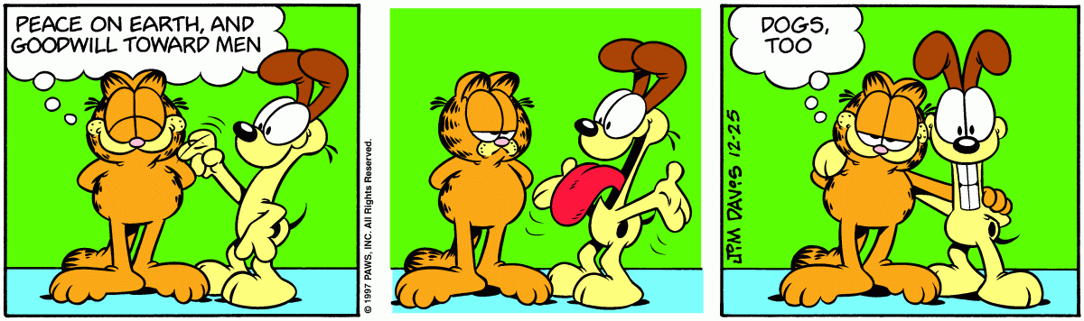 Garfield comic strip for Thursday, December 25, 1997