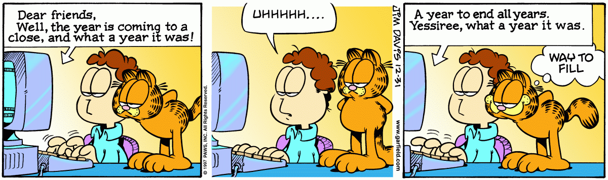 Garfield comic strip for Wednesday, December 31, 1997