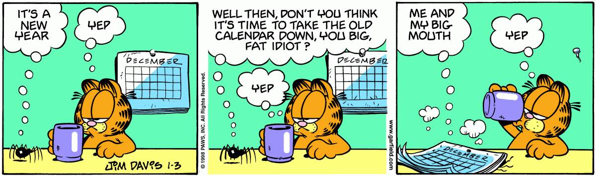 Garfield, January 3, 1998