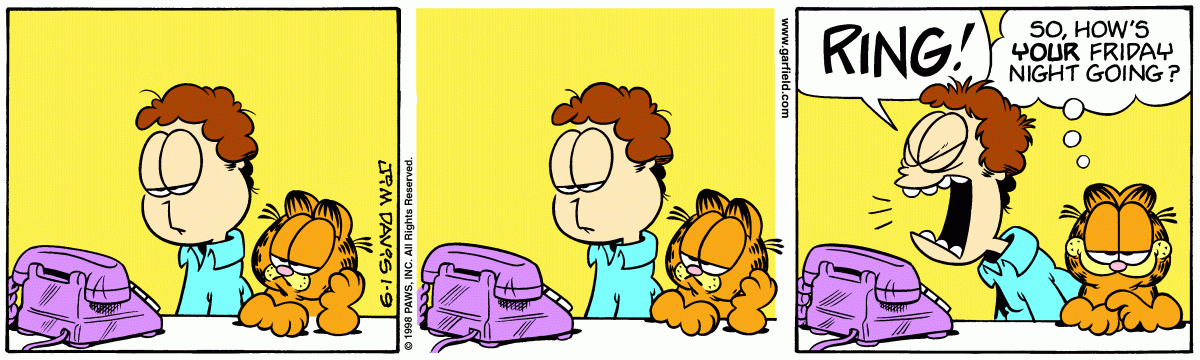Garfield comic strip for Friday, January 9, 1998