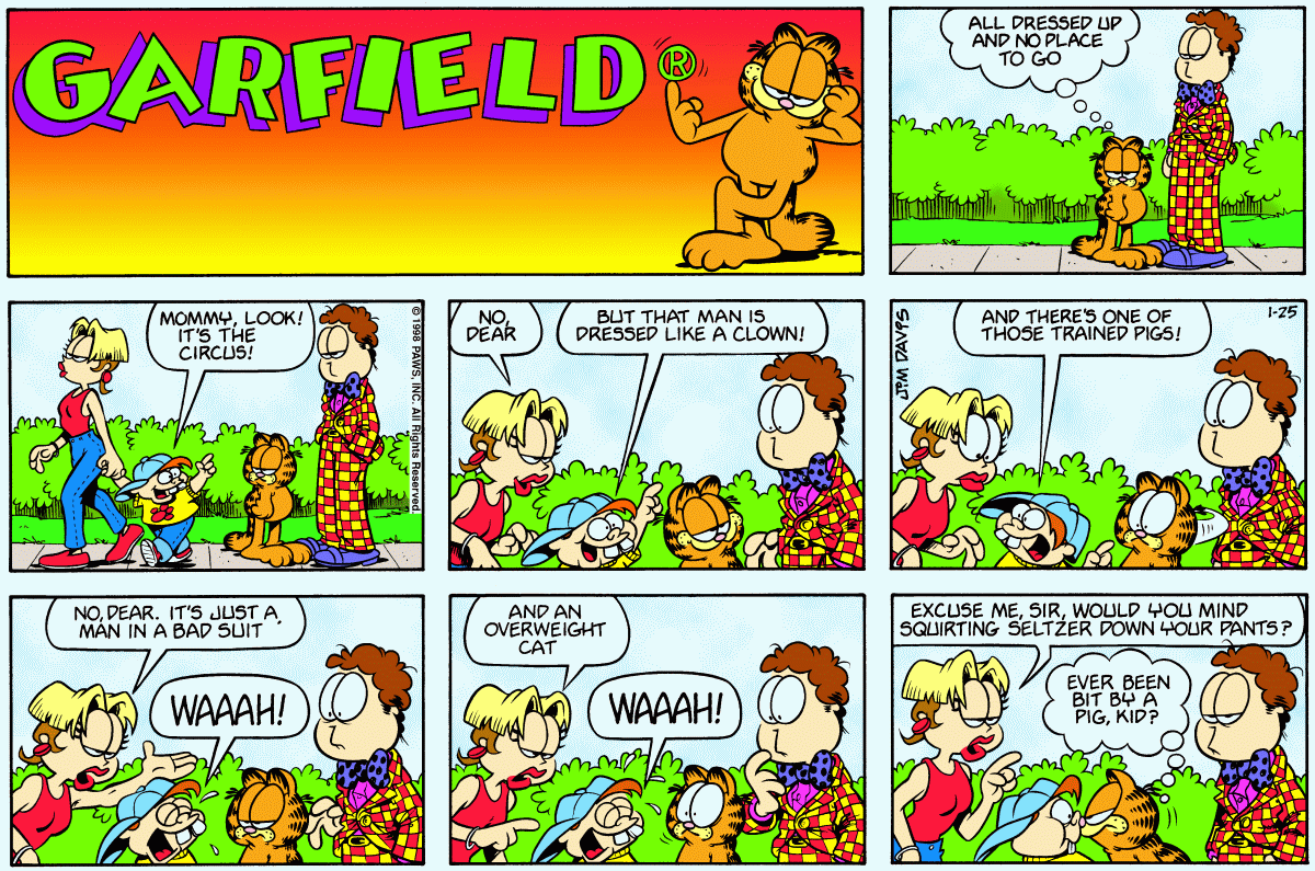 Garfield, January 25, 1998