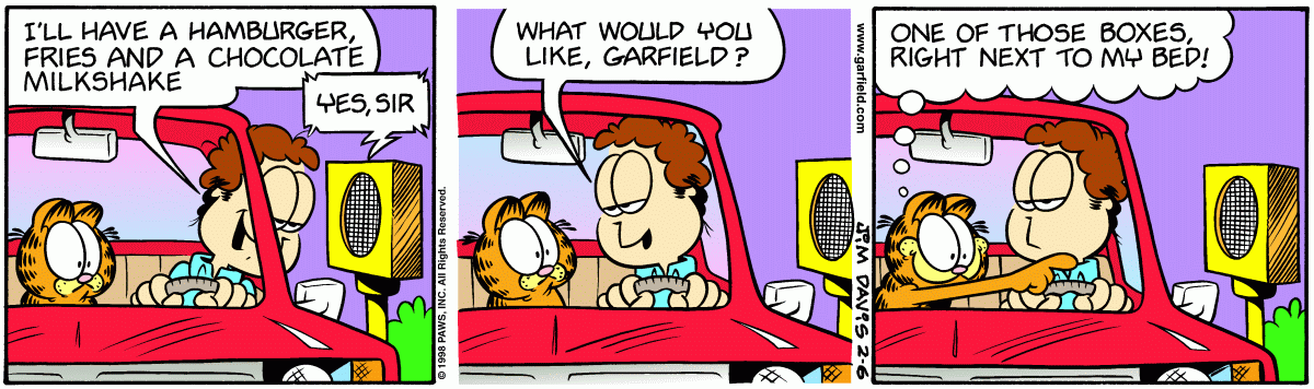 Garfield, February 6, 1998