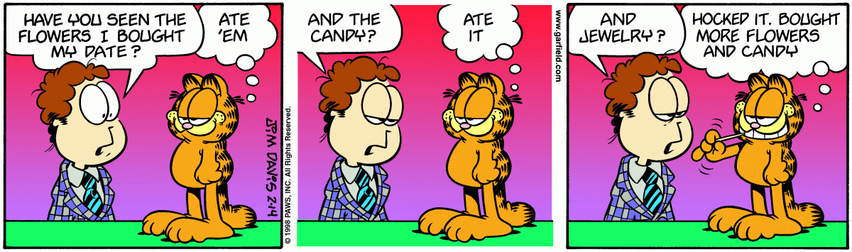 Garfield, February 14, 1998