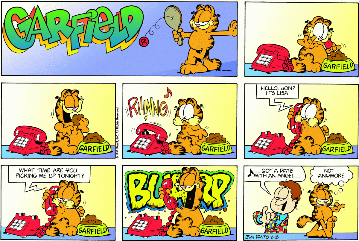 Garfield, March 8, 1998