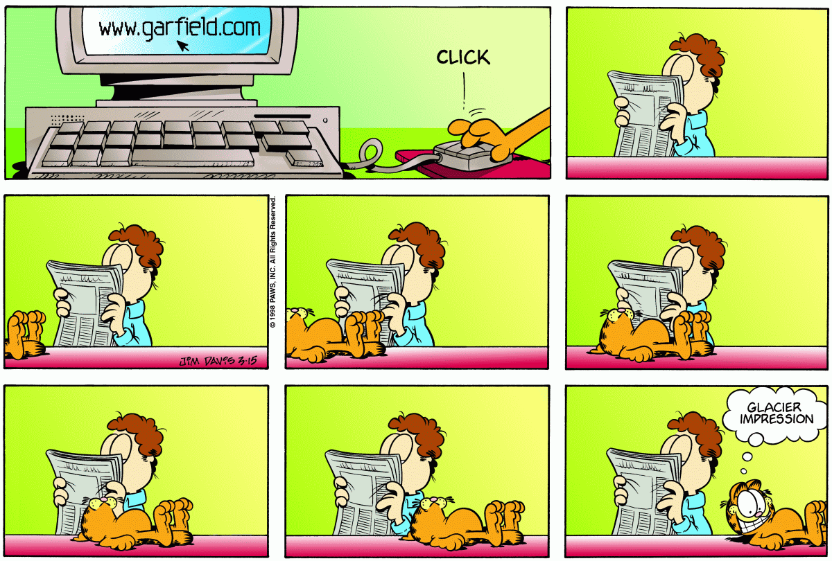 Garfield comic strip for Sunday, March 15, 1998