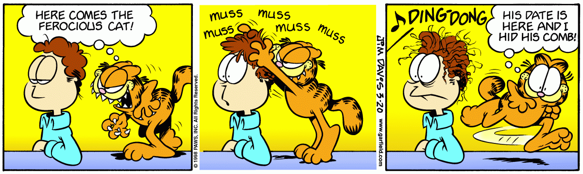Garfield comic strip for Friday, March 20, 1998