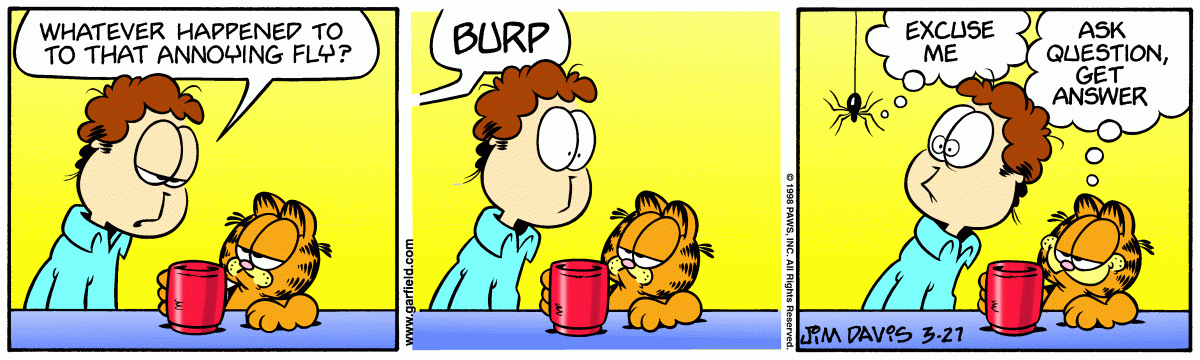 Garfield comic strip for Friday, March 27, 1998
