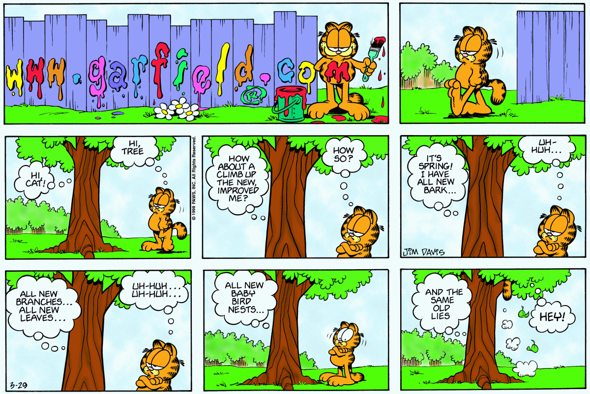 Garfield, March 29, 1998